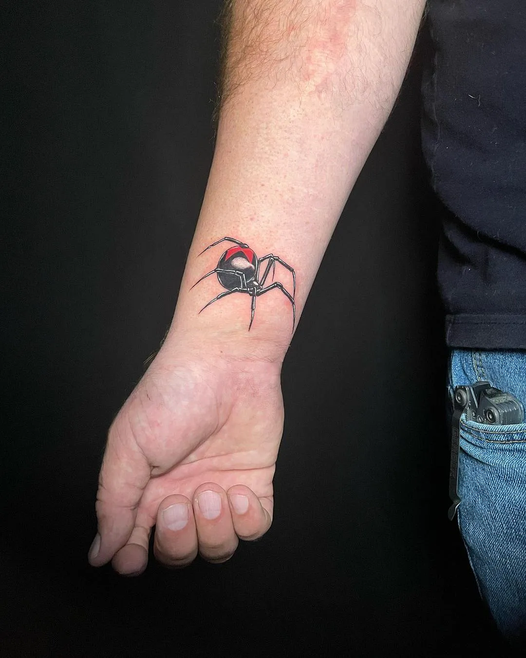 Black widow spider tattoo 35