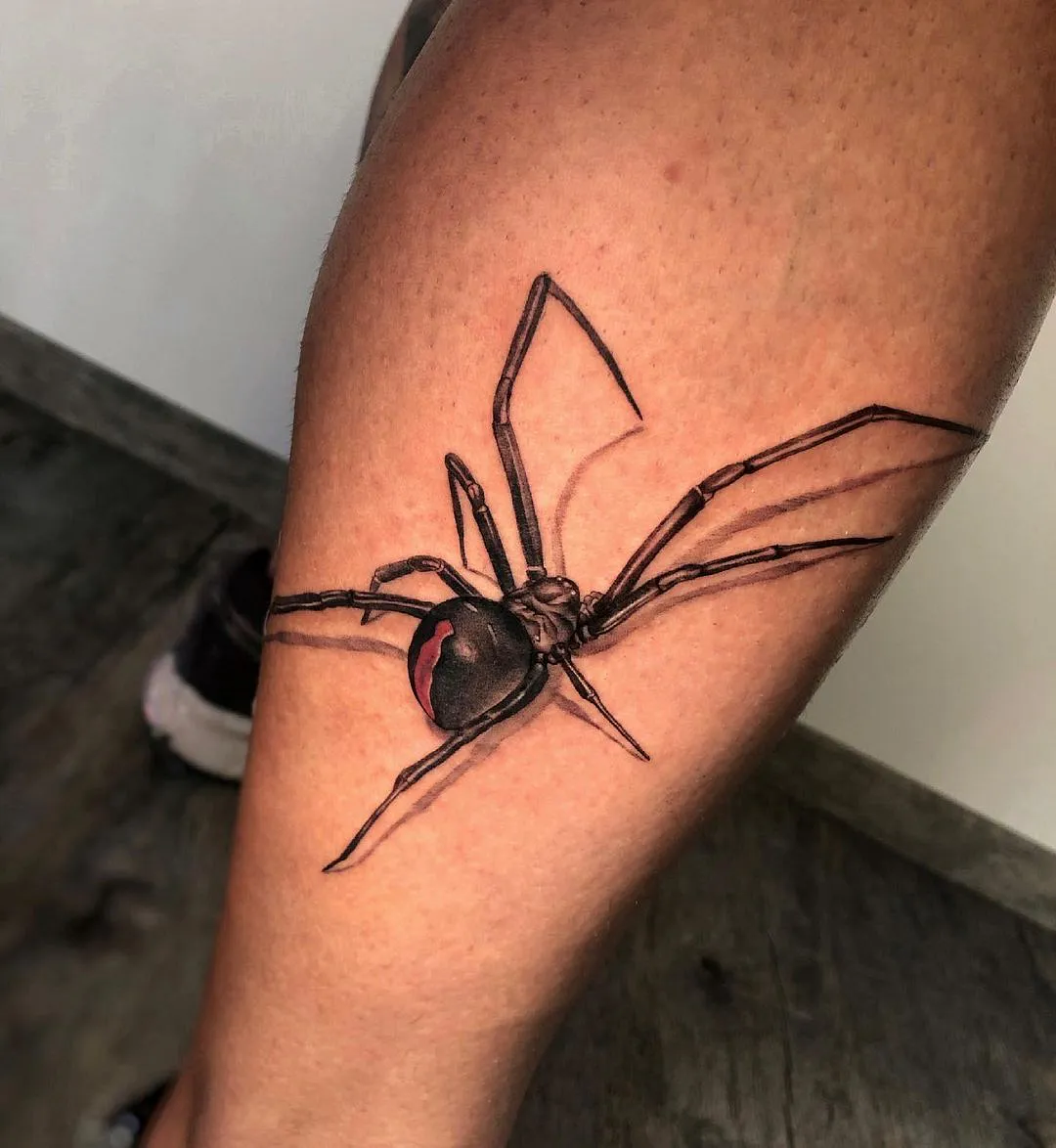 Black widow spider tattoo 34