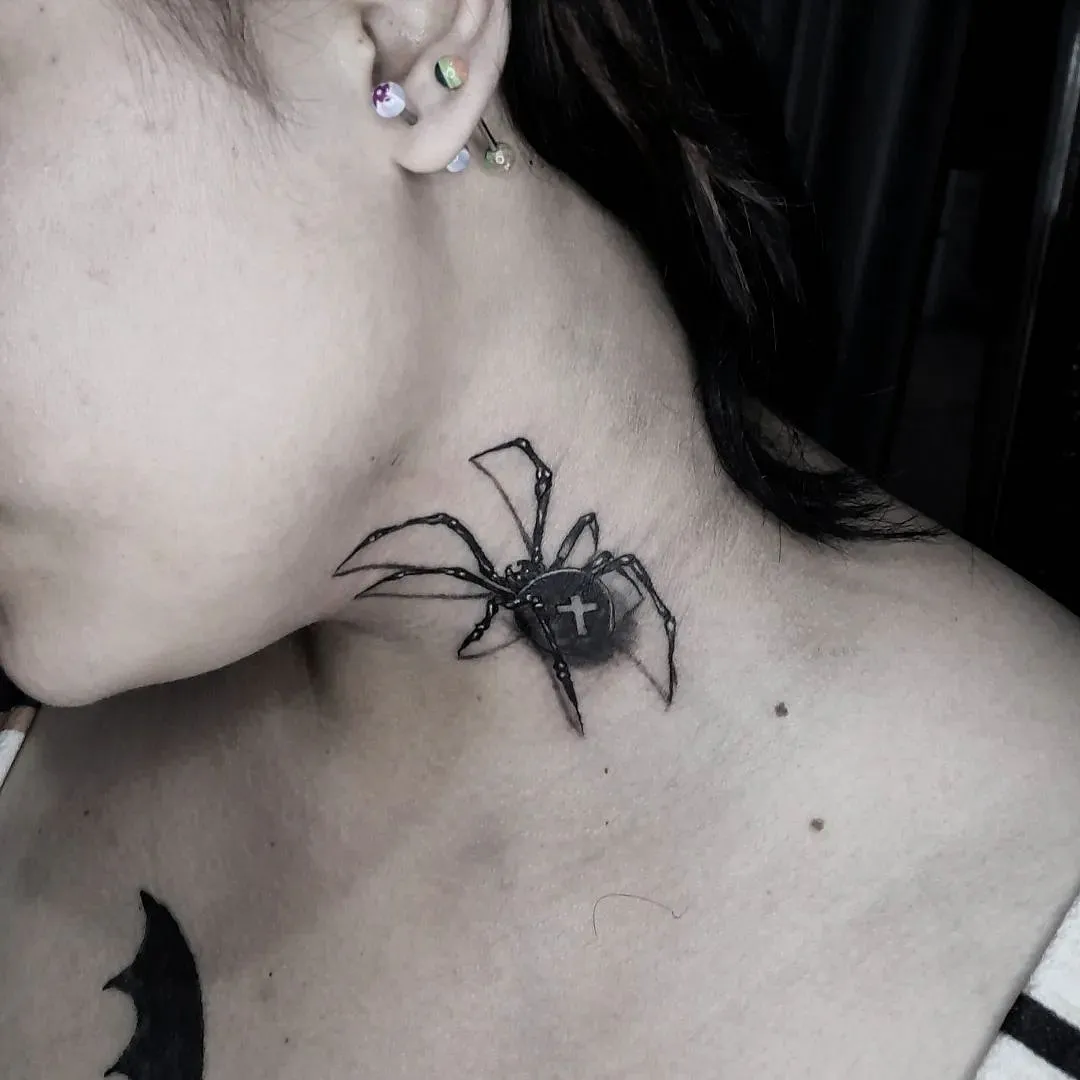 Black widow spider tattoo 33