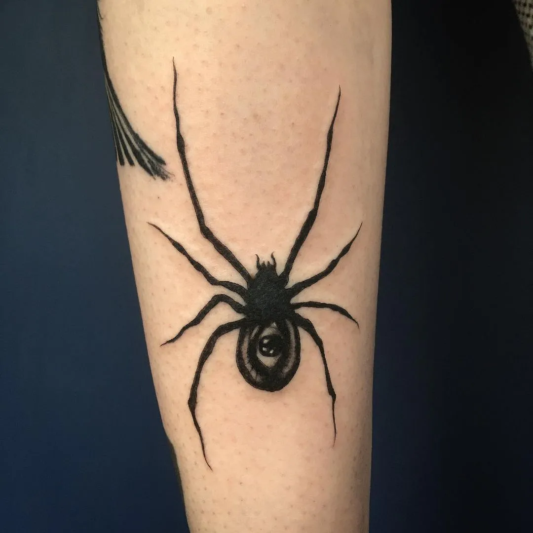 Black widow spider tattoo 26