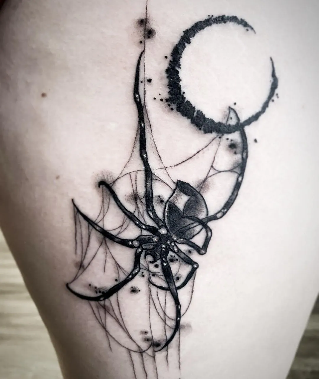 Black widow spider tattoo 27