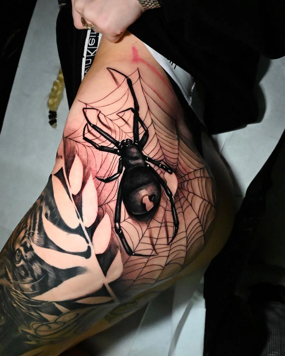 Black widow spider tattoo 29