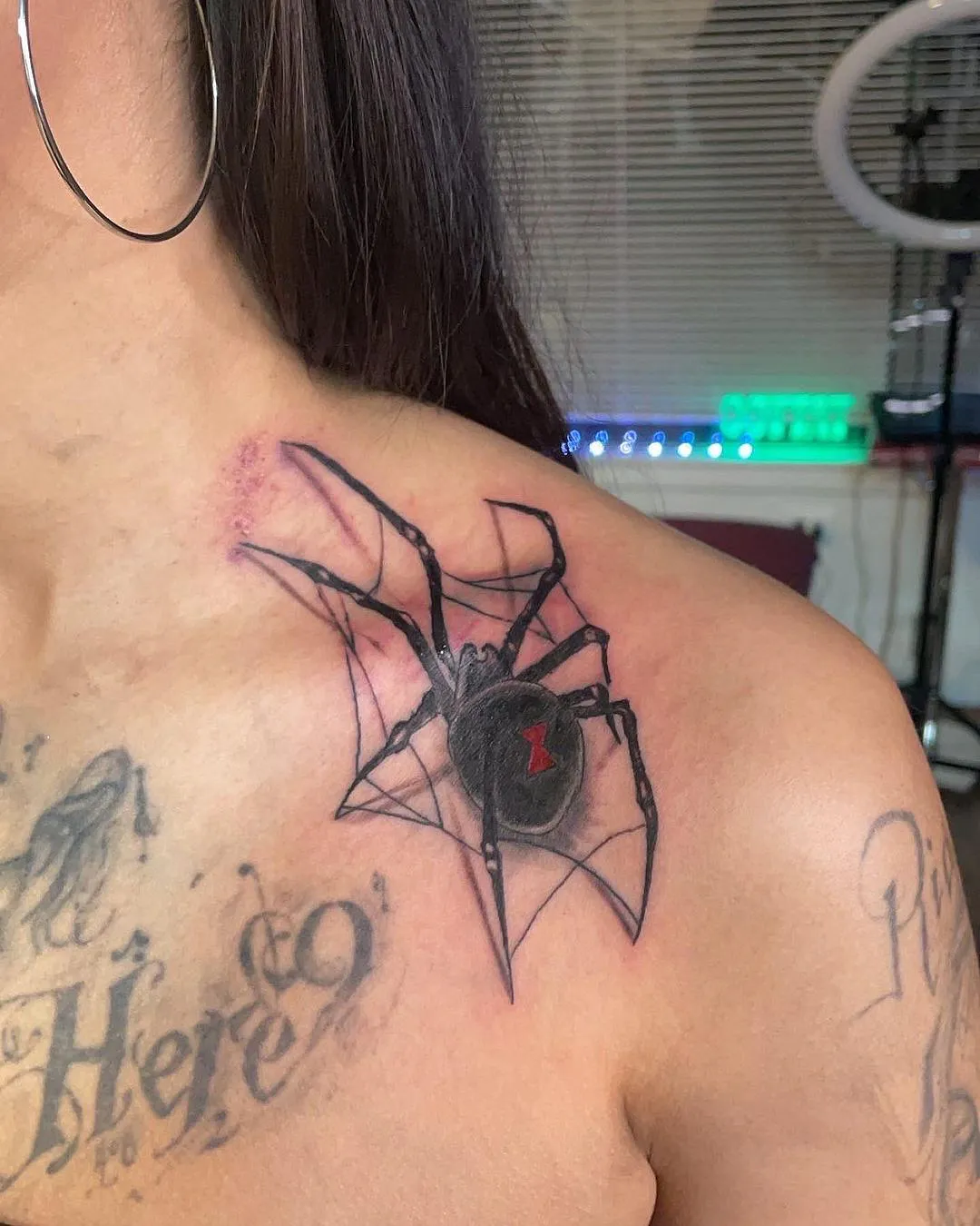Black widow spider tattoo 30