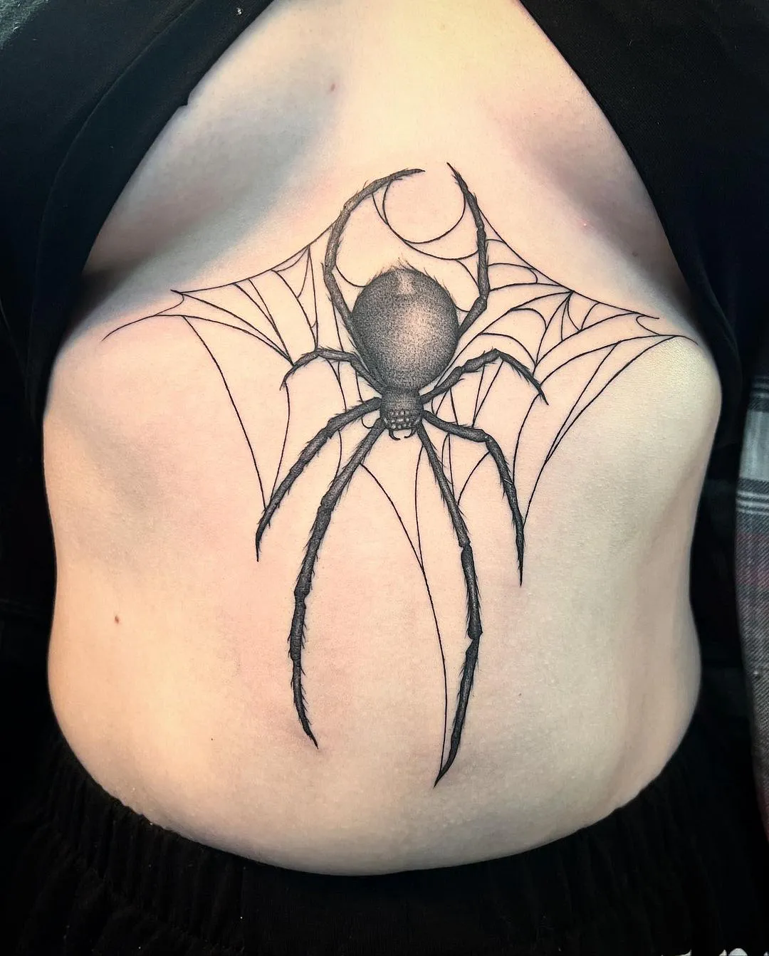 Black widow spider tattoo 19