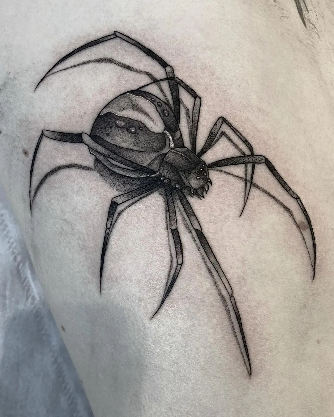 Black widow spider tattoo 16
