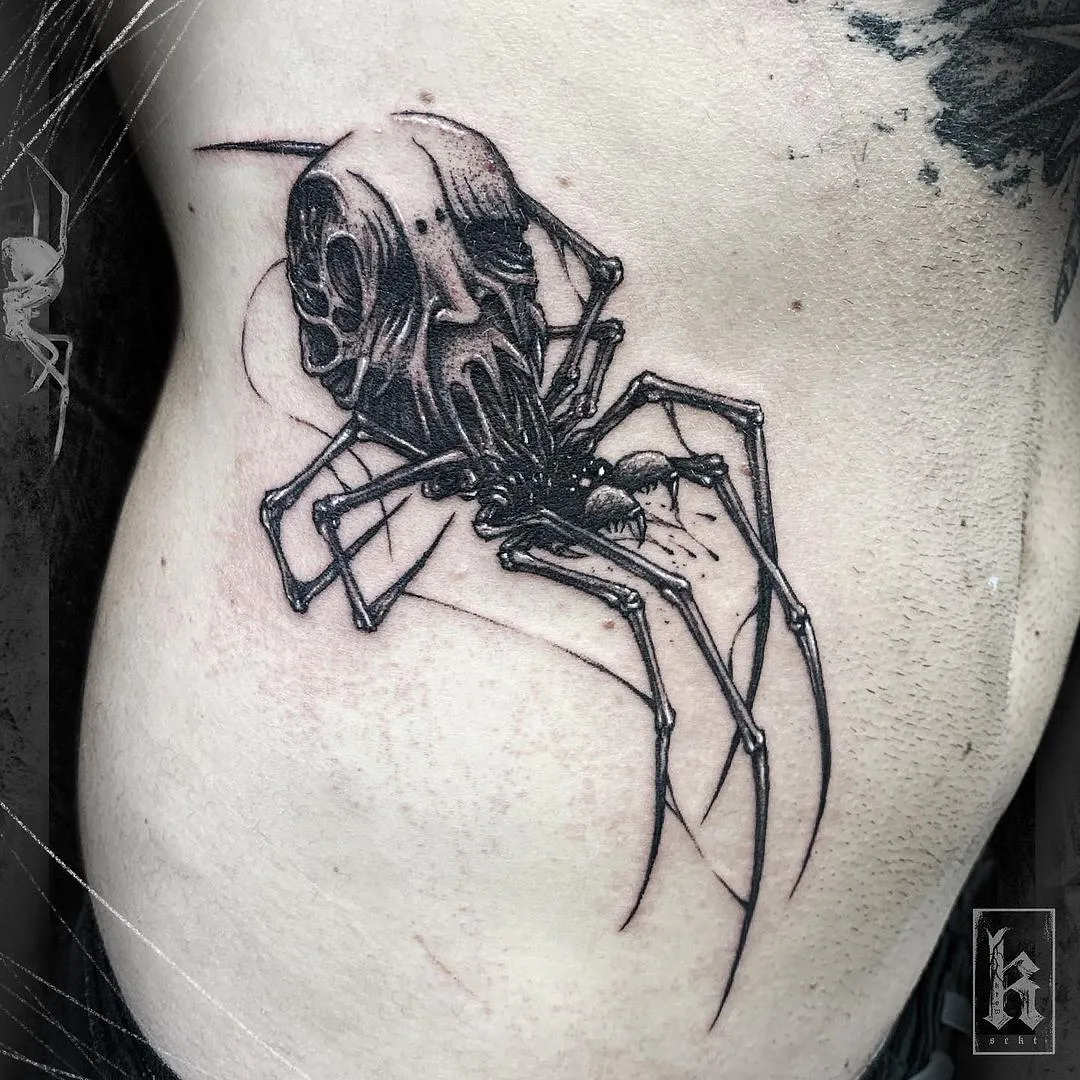 Black widow spider tattoo 13