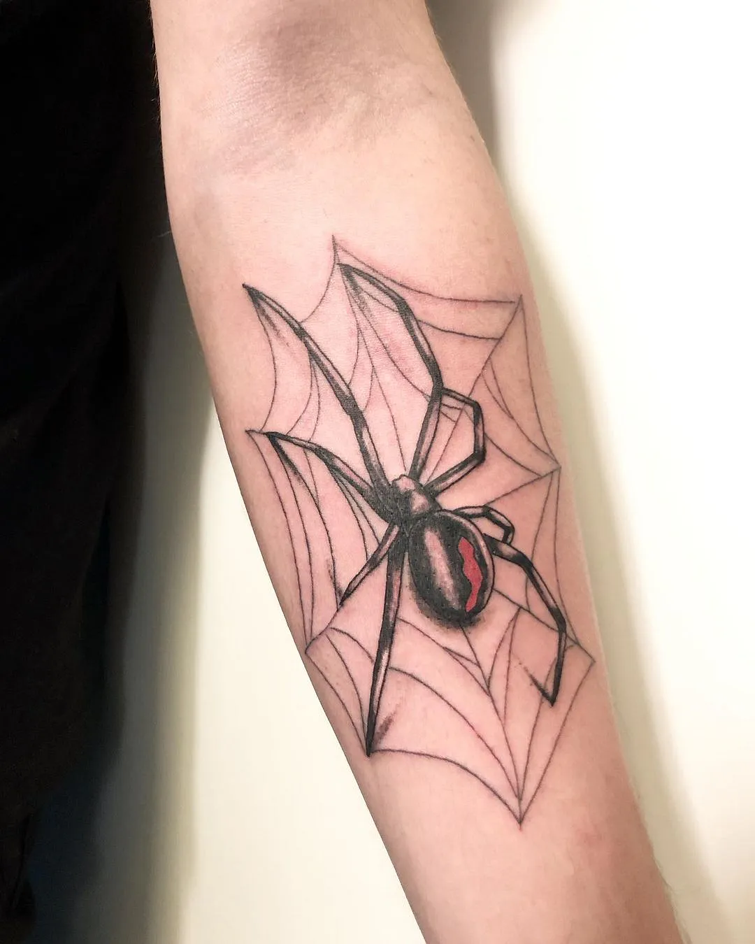 Black widow spider tattoo 7