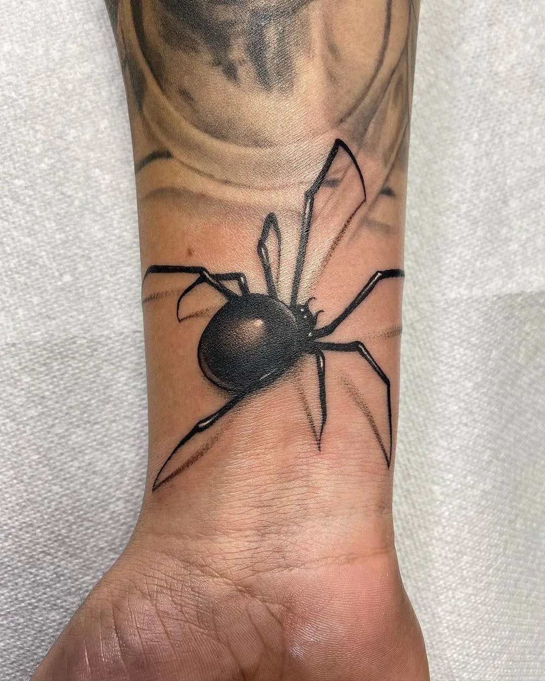 Black widow spider tattoo 5