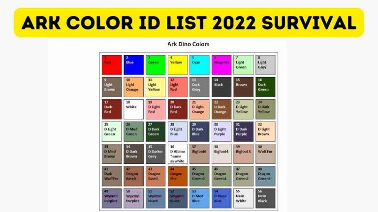 Ark Color Id List 2022 Survival Evolved Wiki - Fandom