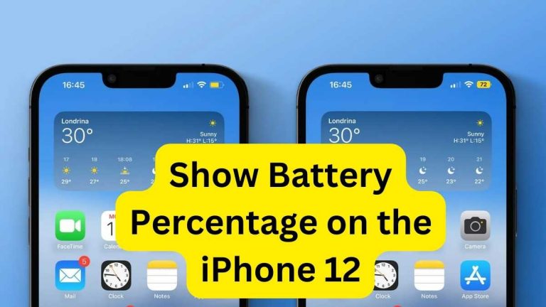 Show Battery Percentage on the iPhone 12