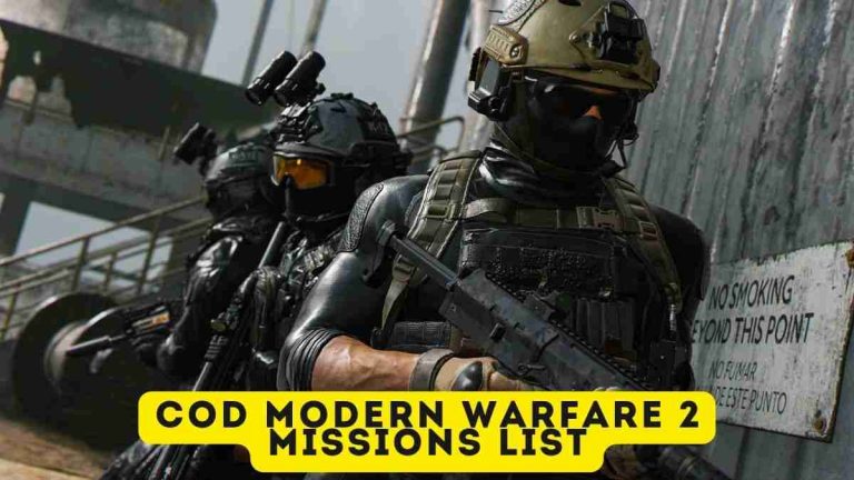 COD Modern Warfare 2 Missions List