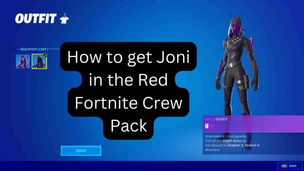 How to get Joni in the Red Fortnite Crew Pack