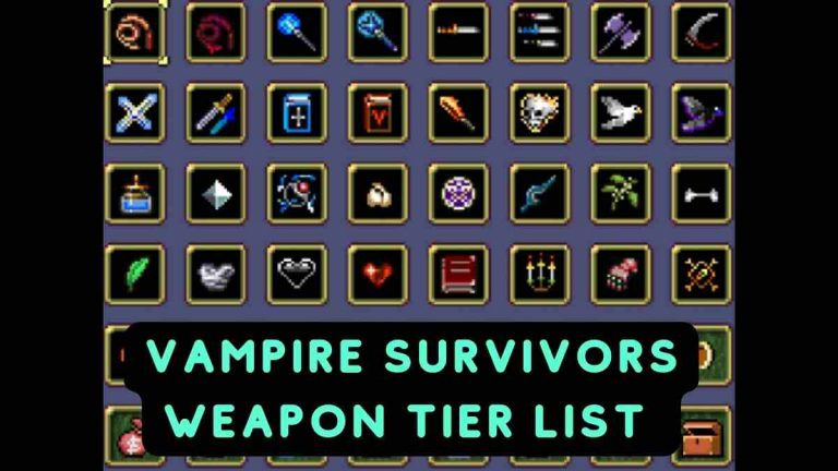 Vampire Survivors Weapon Tier List
