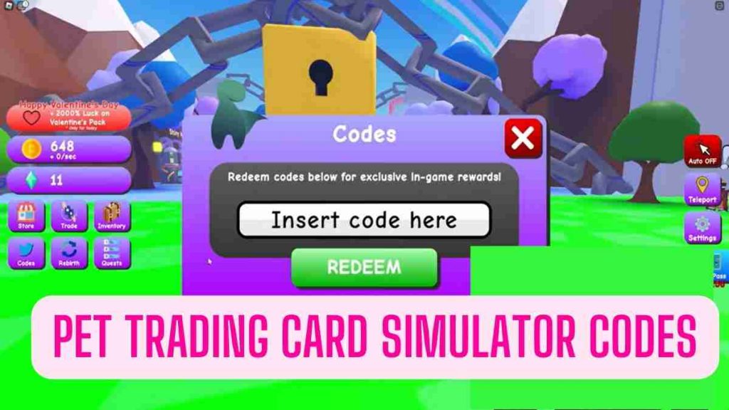 Pet Trading Card Simulator Codes 