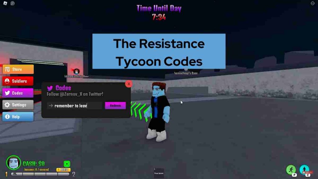 The Resistance Tycoon Codes