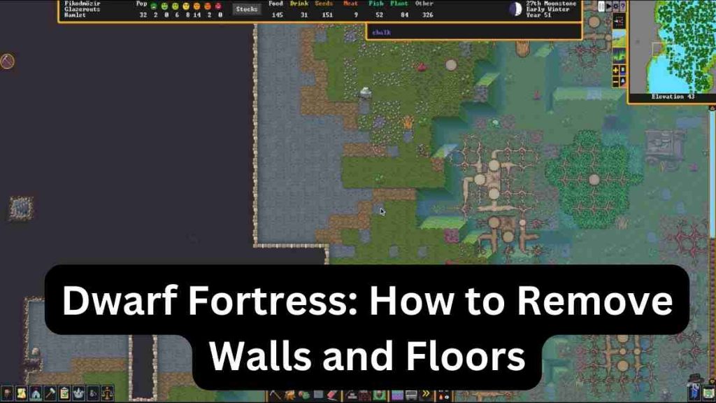 Dwarf Fortress: How to Remove Walls and Floors