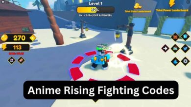 Anime Rising Fighting Codes