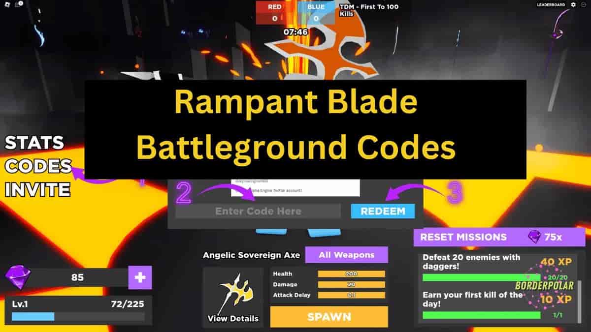 Rampant Blade Battleground codes