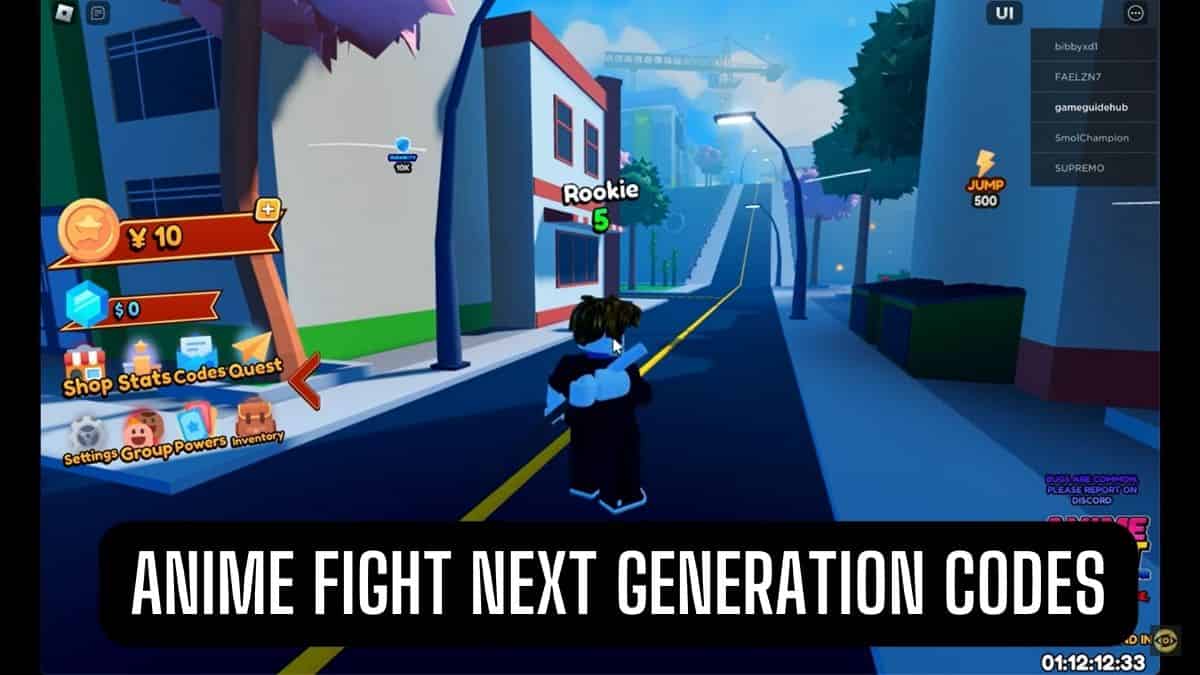 Anime Fight Next Generation Codes
