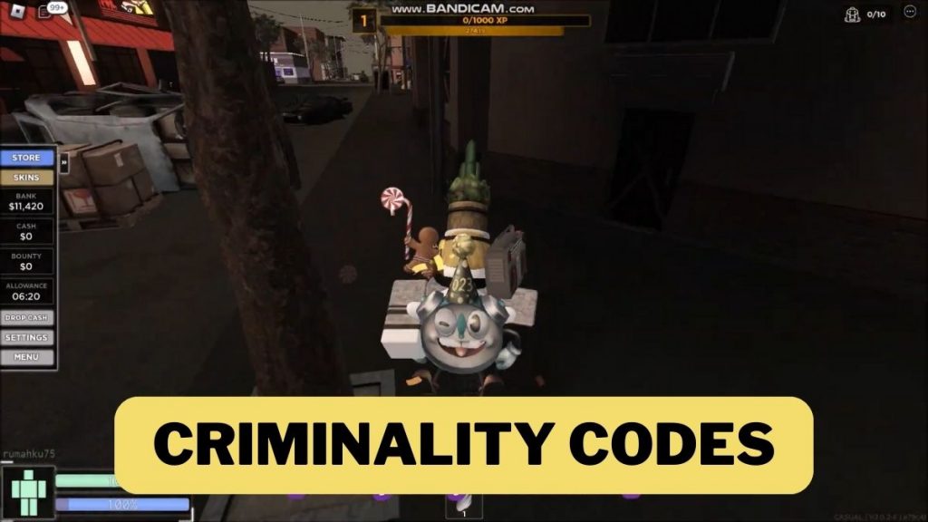 Criminality Codes (February 2024) Get New Codes