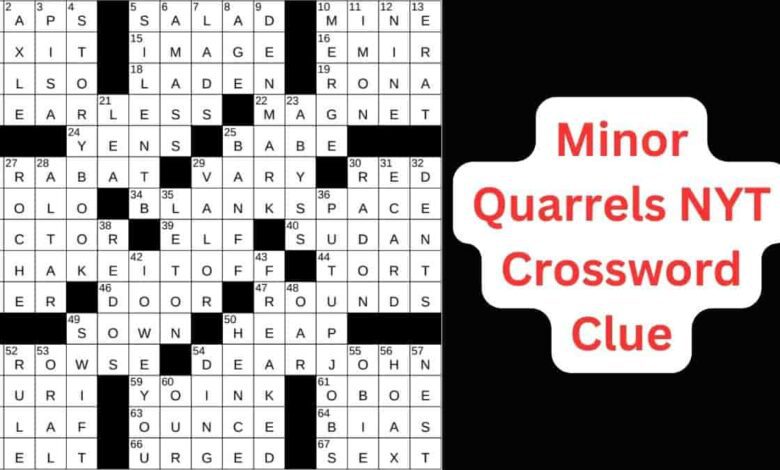 Minor Quarrels NYT Crossword Clue