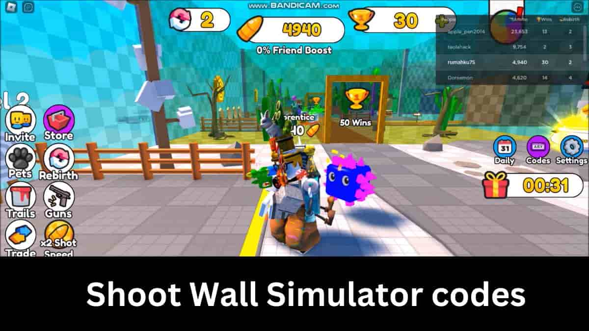 Shooting Wall Simulator Codes