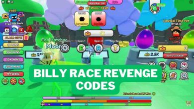 Billy Race Revenge Codes