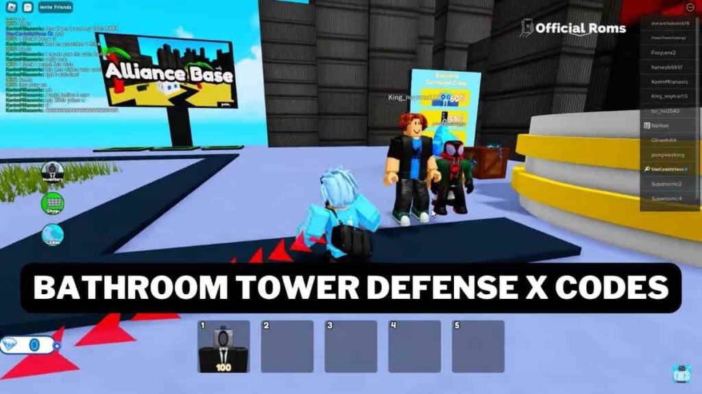 Bathroom Tower Defense X Codes