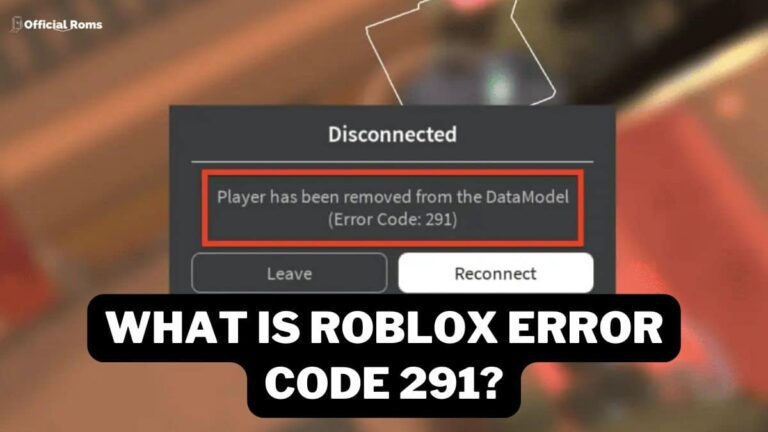 Roblox error code 291