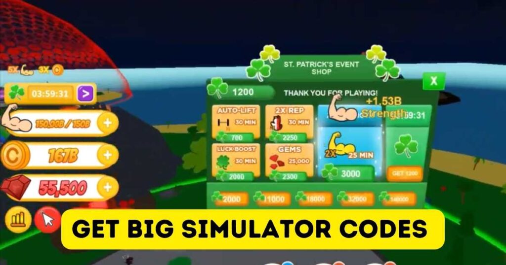 Get Big Simulator Codes (July 2025): Get New Codes 1 Get Big Simulator Codes