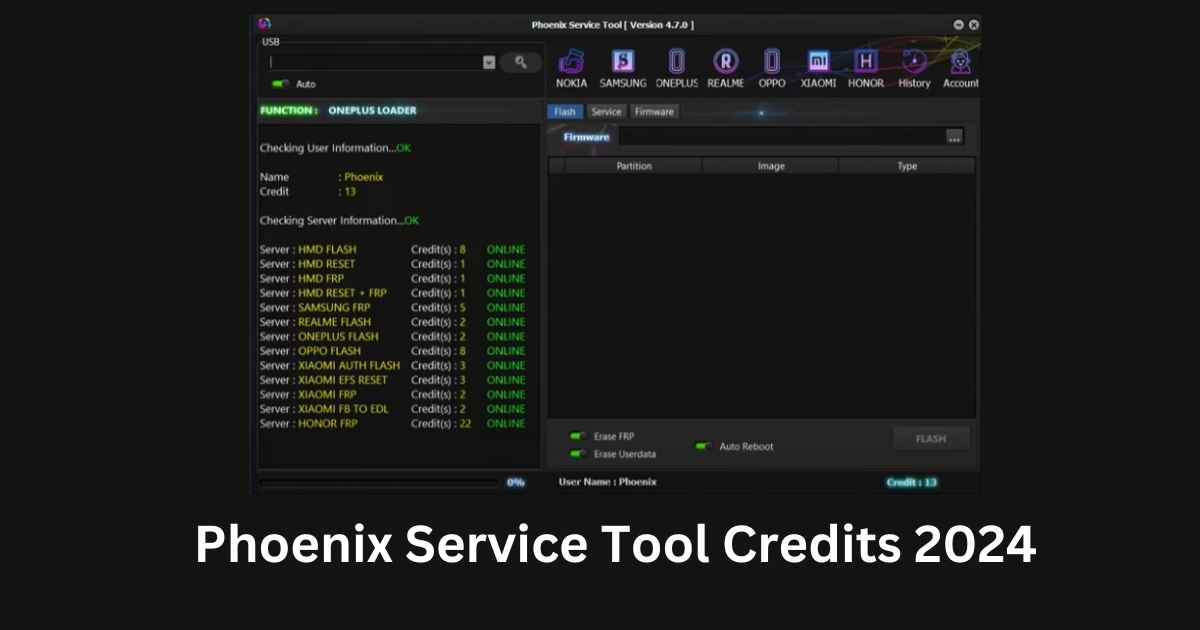 Phoenix Service Tool 2025: FRP Removal for Samsung, Xioami 3 Phoenix Service Tool Credits