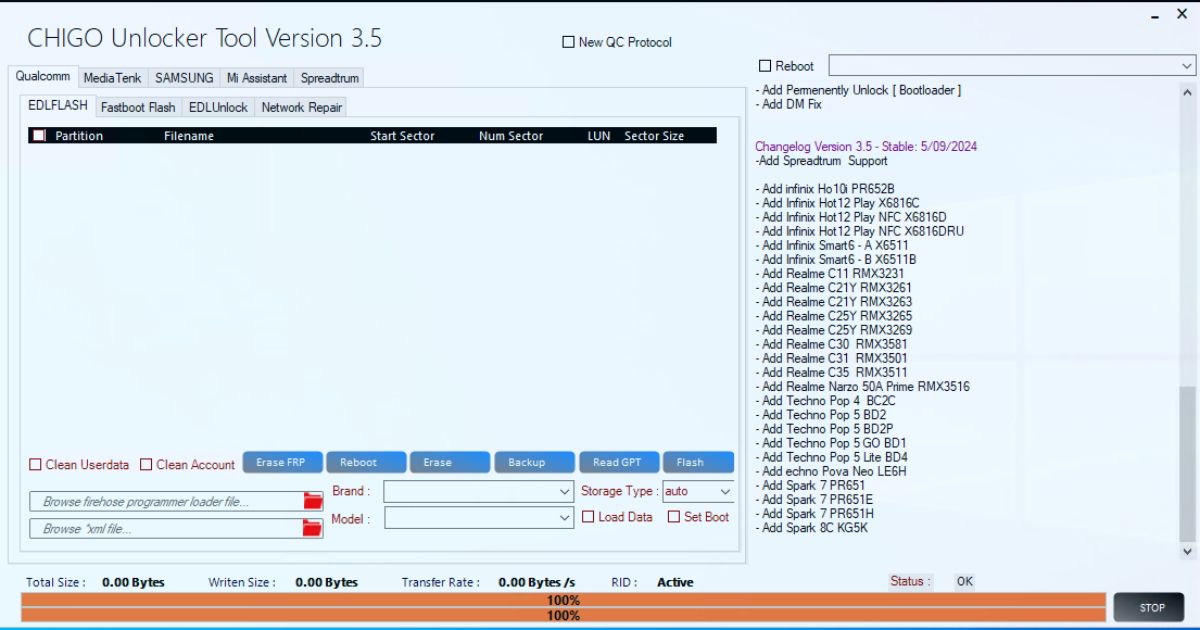 Chigo Unlocker Tool V3.5 Qualcomm
