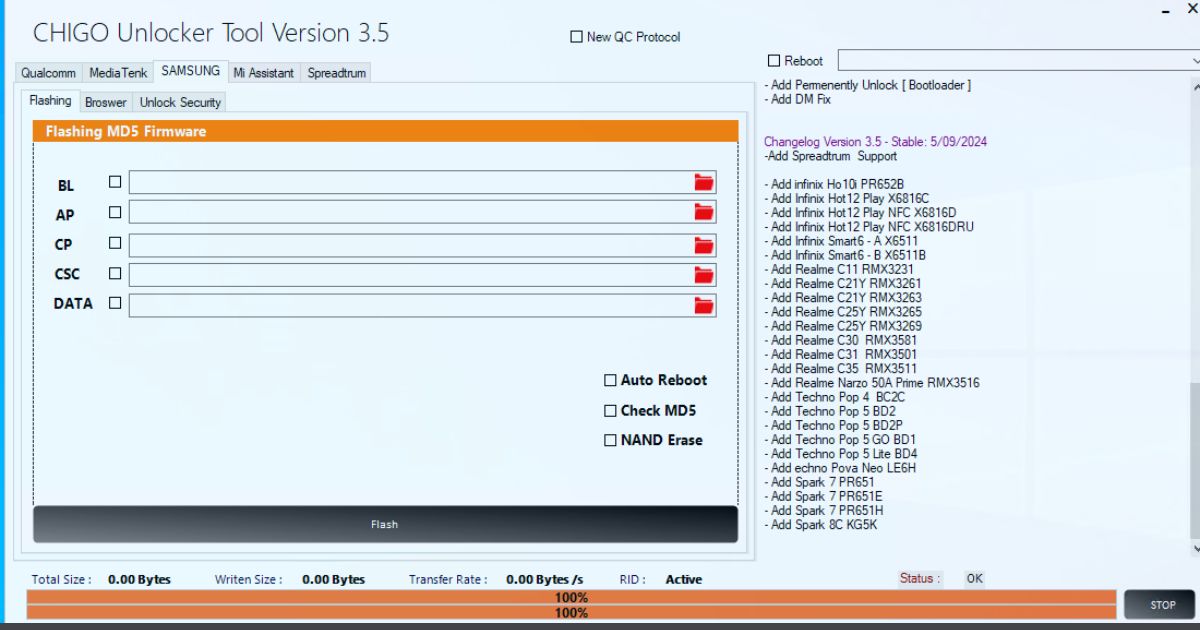 Chigo Unlocker Tool V3.5 Sasmung