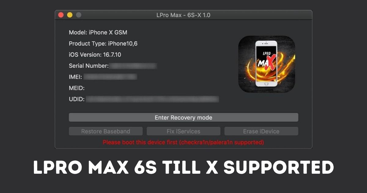 LPro MAX V1.1: iCloud Bypass Tool For Iphone 5S TO X 2 iBypass LPro MAX V1.0