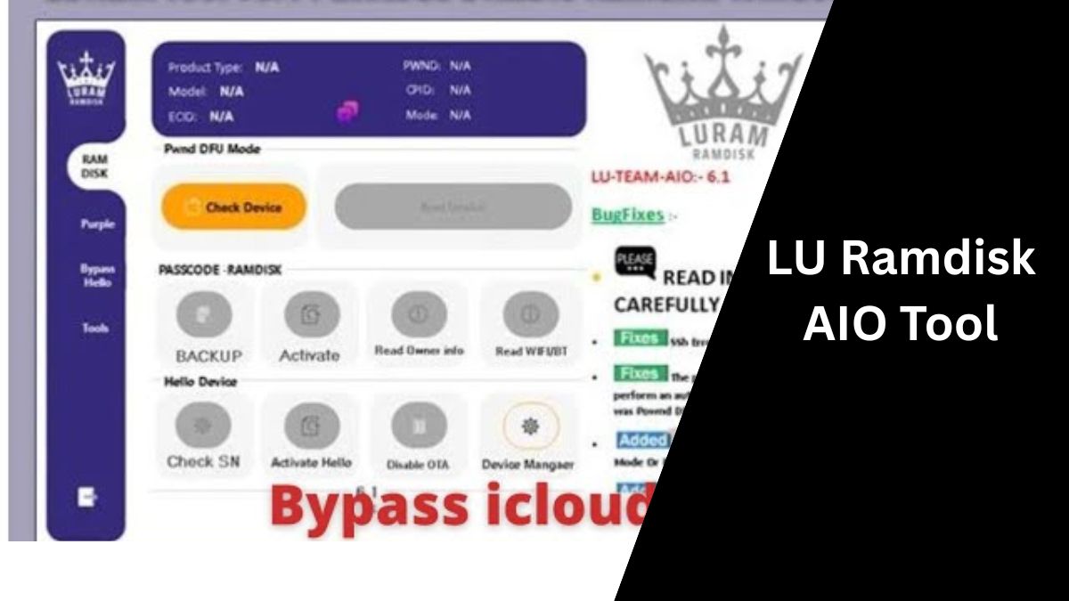 LU Ramdisk AIO Tool: iCloud Bypass & RAMDisk Boot (A7–A11 Devices) 5 LU Ramdisk AIO Tool