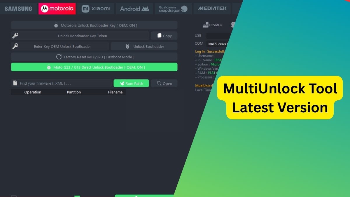 Multiunlock tool