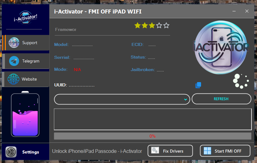 i-Activator for iPad FMI OFF